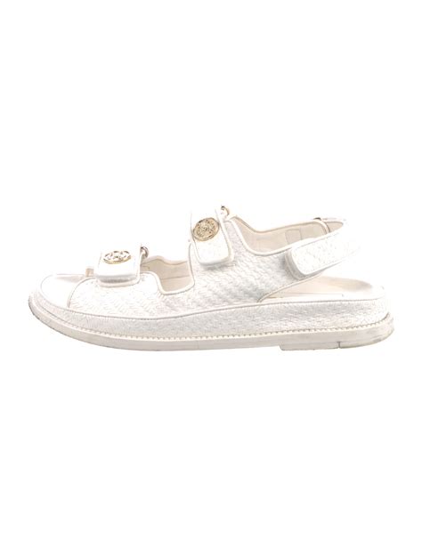 chanel white sandals 2022|Chanel sandals 2020 farfetch.